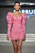 BALLOON SLEEVE MINI DRESS - Barrus London